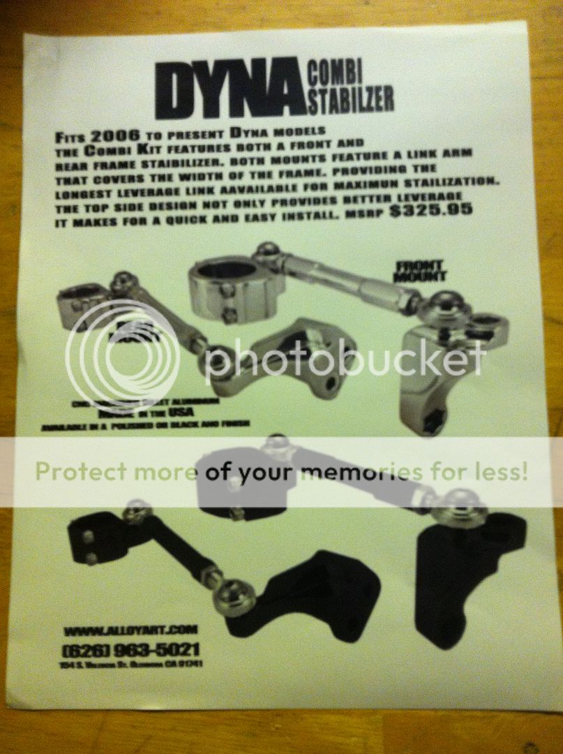 New Alloy Art Dyna Stabilizer Harley Davidson Forums